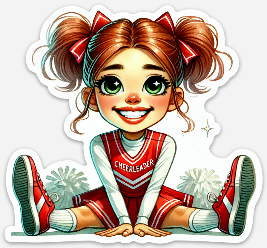 Cheerleader Red 2 Sticker