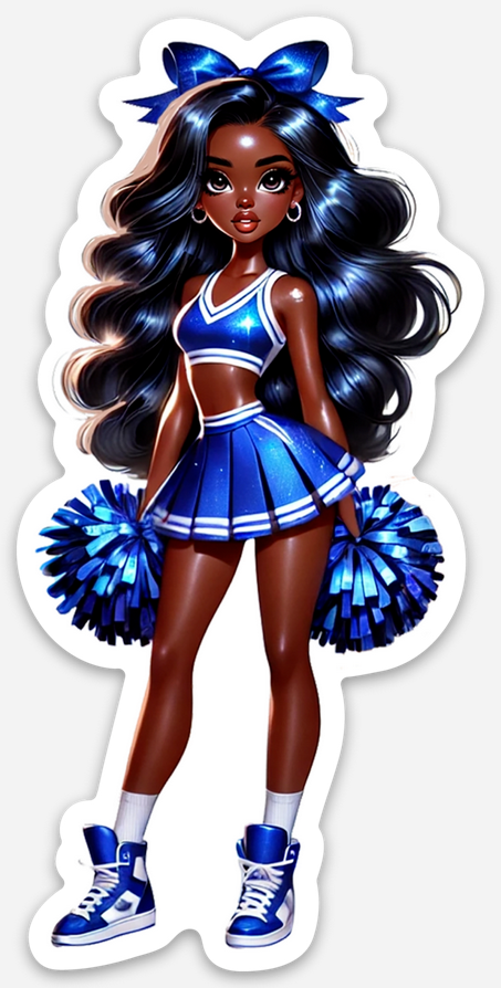 Cheerleader Blue 4 Sticker