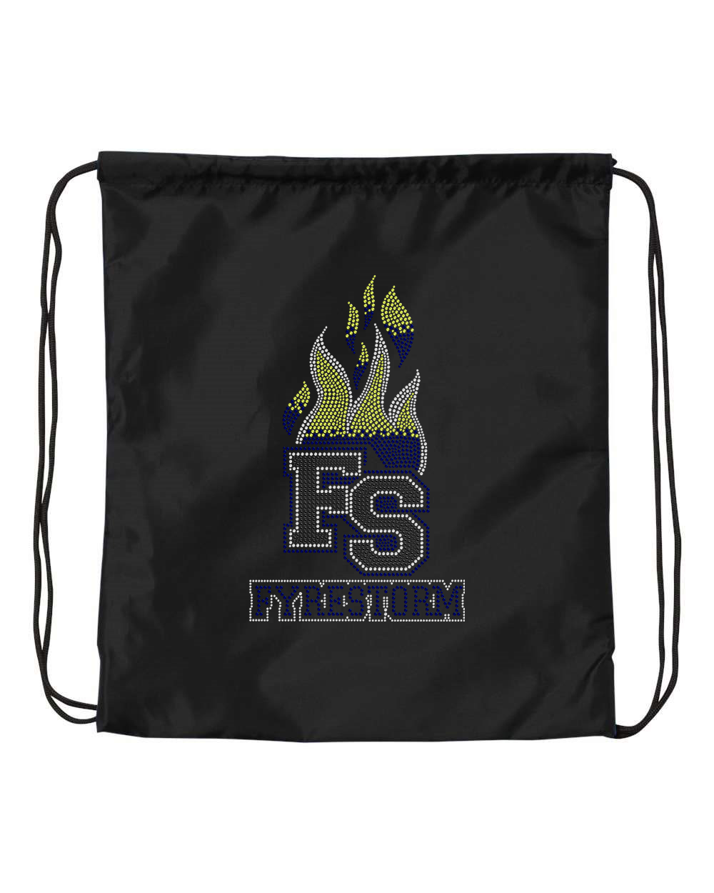 Rhinestones FYRESTORM FS full logo stones Drawstring Bag