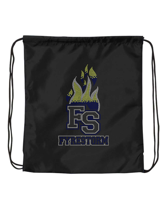 Rhinestones FYRESTORM FS full logo stones Drawstring Bag
