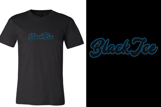 Rhinestones Fyre Black Ice 2-color stones Designer Unisex T-shirt