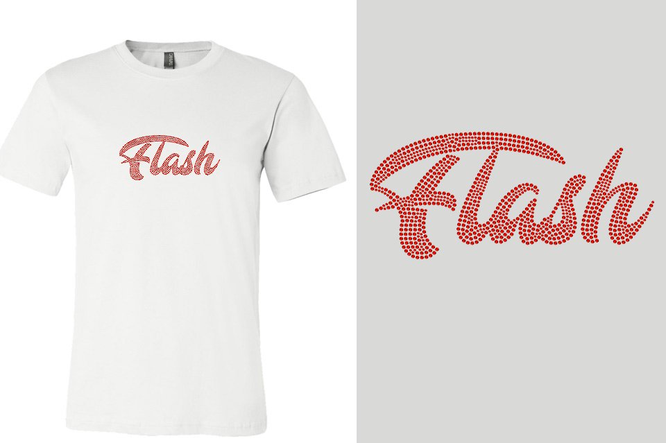 Rhinestones Fyre Flash red stones Unisex T-shirt