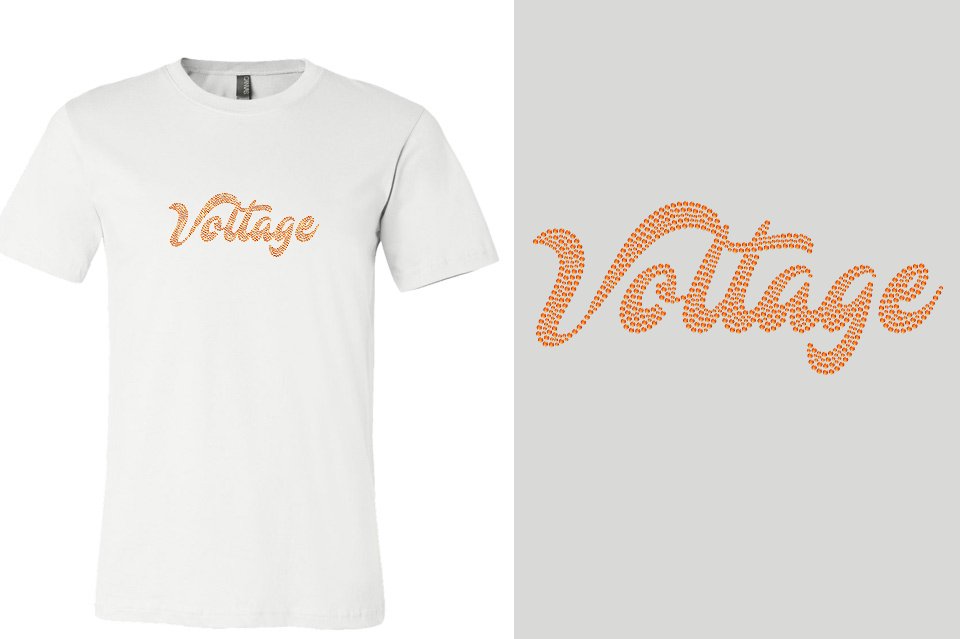 Rhinestones Fyre Voltage oranges rhinestones Unisex T-shirt