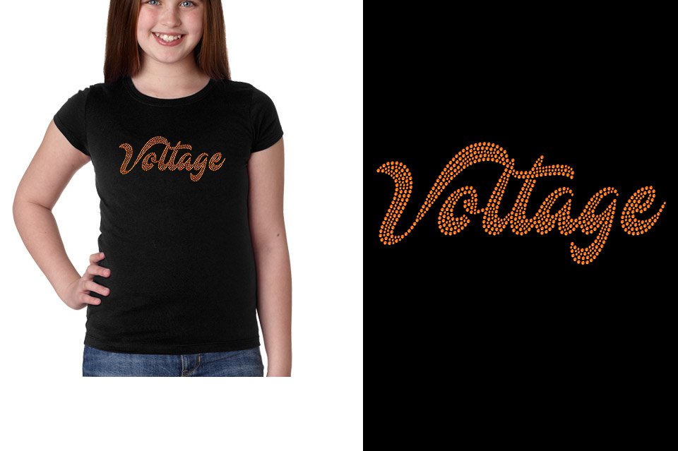 Fyre Voltage oranges rhinestones Youth Girls' Princess T-Shirt