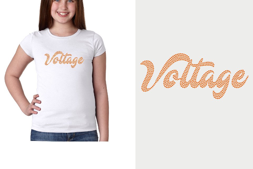 Fyre Voltage oranges rhinestones Youth Girls' Princess T-Shirt
