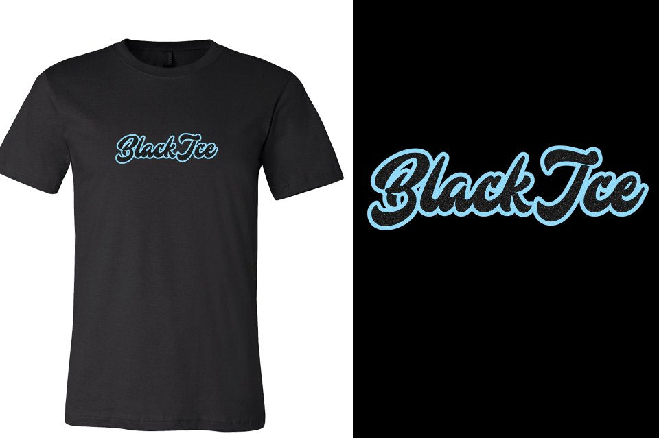 Fyre Black Ice - 2-color glitter Unisex T-shirt