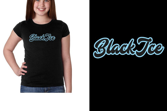 Fyre Black Ice - 2-color glitter Youth Girls' Princess T-Shirt