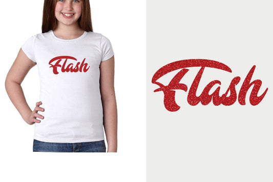 Fyre Flash 1-color glitter red Youth Girls' Princess T-Shirt