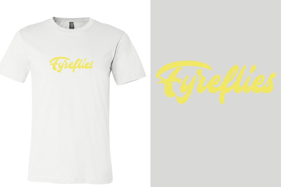 Fyre Fyreflies 1-color Fluorescent Yellow glitter Unisex T-shirt