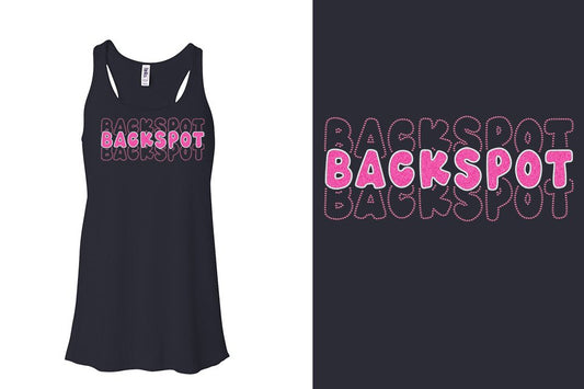 BACKSPOT 3-lines glitter rhinestones Youth Flowy Racerback Tank