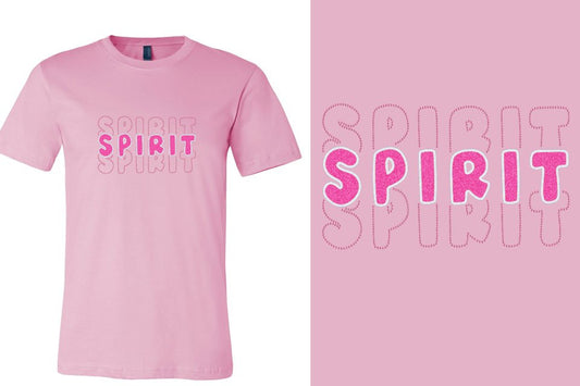SPIRIT 3 lines glitter rhinestones Unisex t-shirt