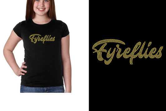 Fyreflies citrine yellow rhinestones Youth Girls' Princess T-Shirt