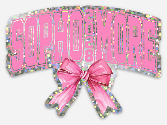 Sophomore 2028 Glitter Sticker