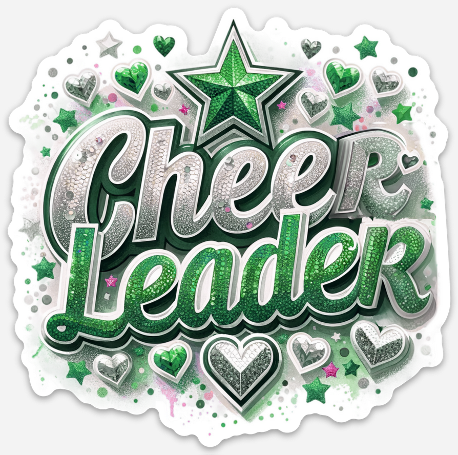Cheerleadeer Dark Green Sticker