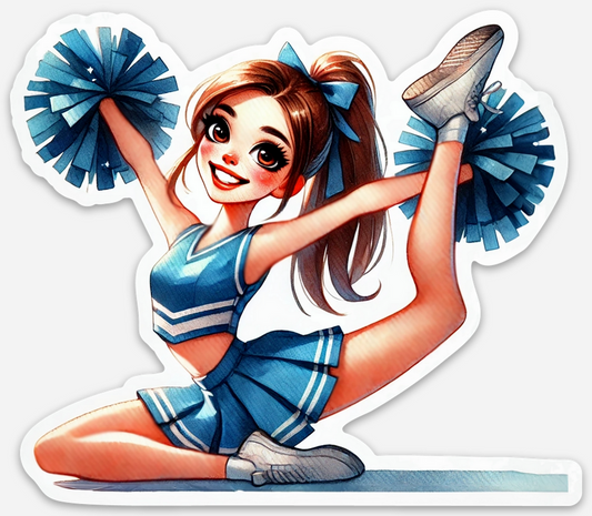 Cheerleader Blue 3 Sticker