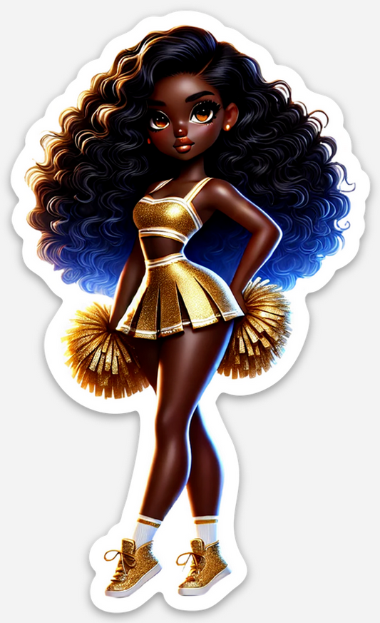 Cheerleader Gold 1 Sticker
