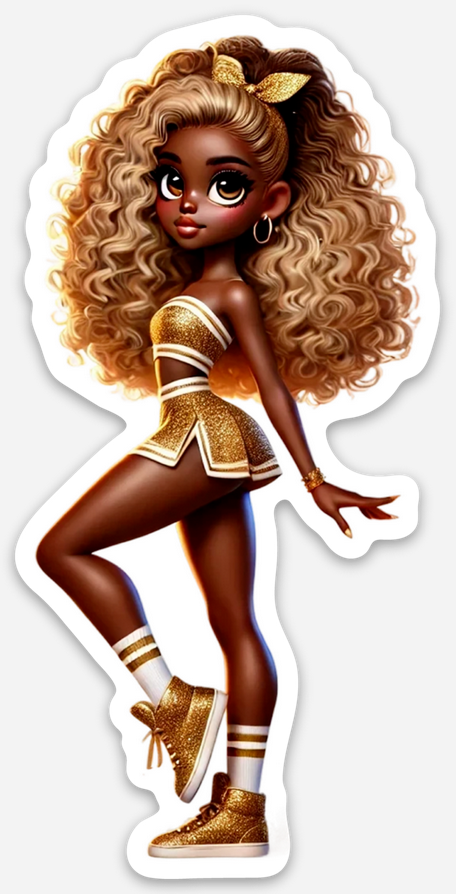 Cheerleader Gold 2 Sticker